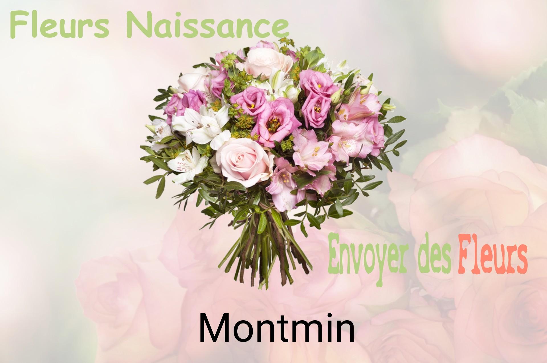Bouquet de fleurs de naissance livré à Montmin